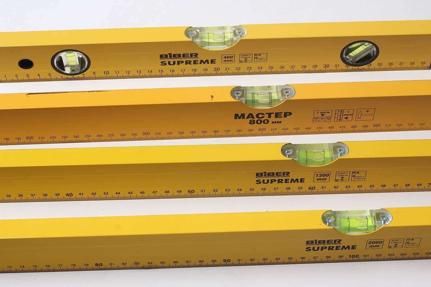 A spirit level resting on a surface